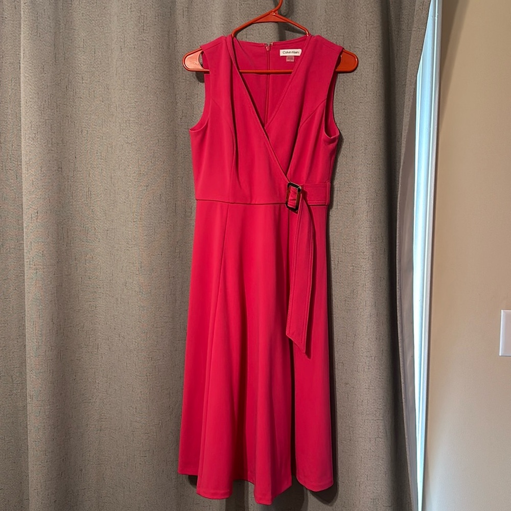 Calvin Klein hot pink swing dress